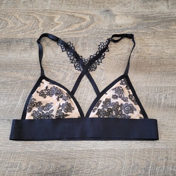 PINK | Victoria's Secret Lace Triangle Bralette | Sz. M - Picture 1 of 4